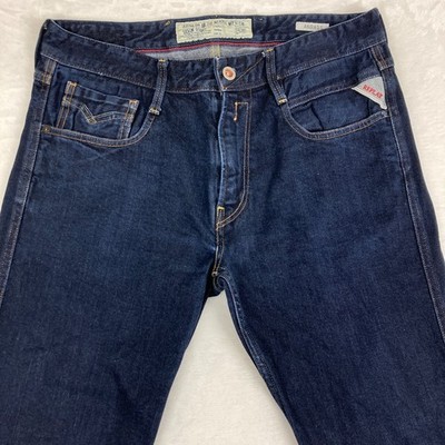 Mens Replay M914O ANBASS Jeans W32 L32 Slim Tapered Blue