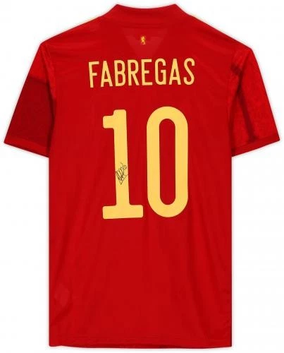 Cesc Fabregas Spain National Team Signed 2020 Home Jersey Icons - Image 2 of 4