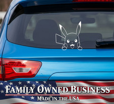 Pokemon- Pikachu Peeking Window Decal, Vinyl Car, Truck, SUV 