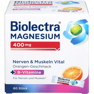 HERMES ARZNEIMITTEL GMBH BIOLECTRA Magnesium 400 mg Nerven & Muskeln Vital 60 St PZN19150883