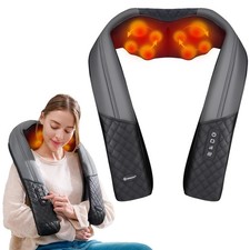 Neck and Shoulder Massager with Heat, Shiatsu Neck and Back Massager for Back...