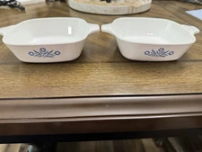 CorningWare Blue Cornflower Set Of 2 Petite Casserole Dishes P-41