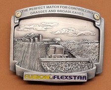 Fusion Flexstar Farming Belt Buckle Grass Broadleaves 1997 Commemorative Edition