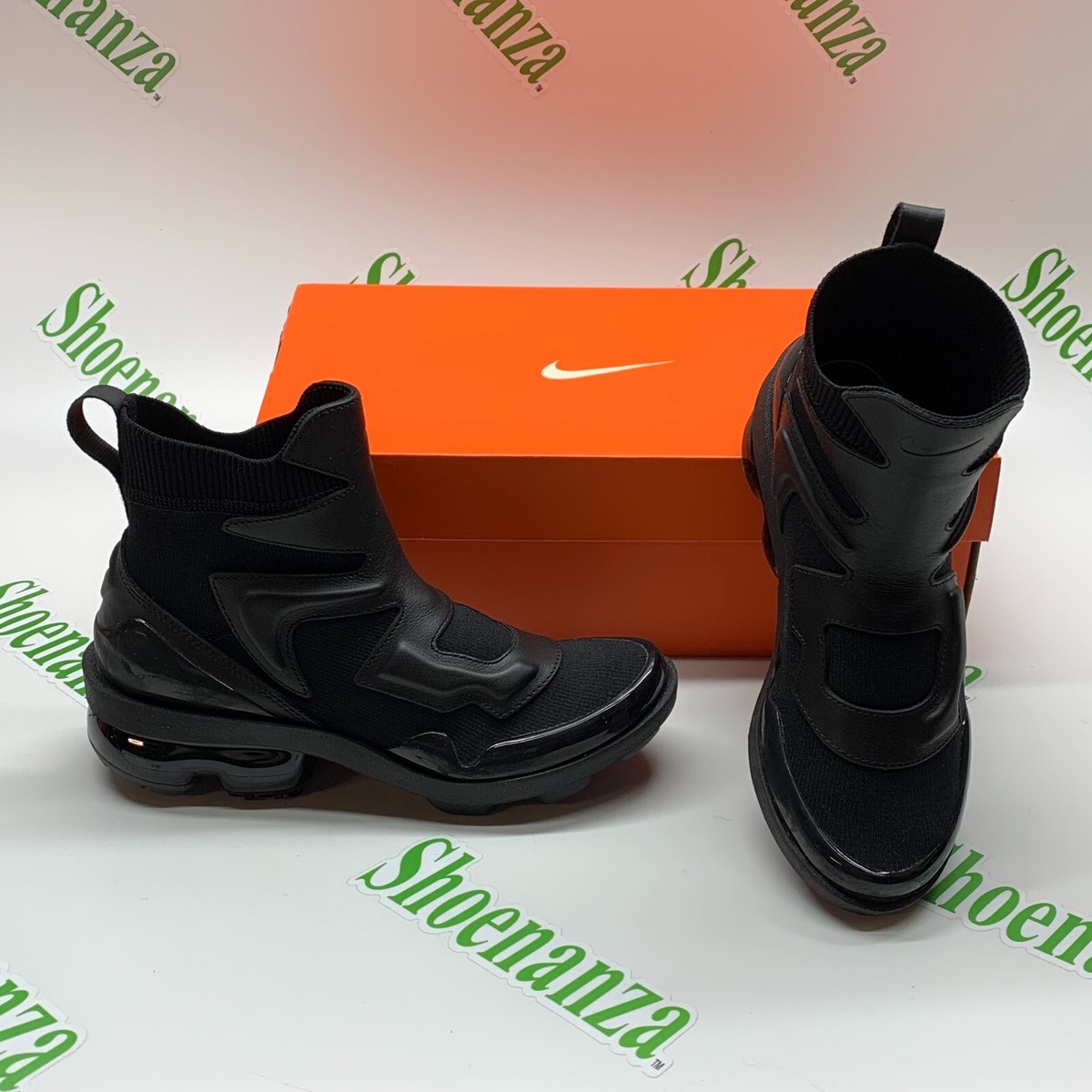 Nike Vapormax Light II AO4537 001 Black Ankle Boot Bootie Shoes Womens