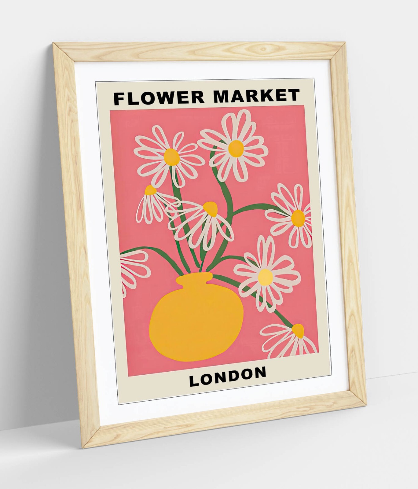 FLOWER MARKET LONDON FLOWERS FLORAL FRAMED ART PICTURE POSTER PRINT DECOR
