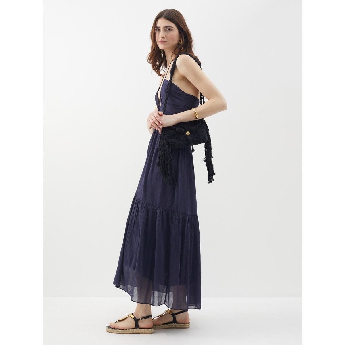 ワンピース Isabel Marant Sand stretch cotton blend Velma dress Isabel Marant Velma Crepe Knit Dress | Neiman Marcus
