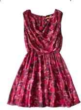 ALICE + OLIVIA Red Silk Sleeveless Summer Dress Sz M