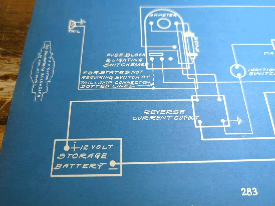 Antique International Harvester Truck 1918 All-Models Blueprint, Wiring Diagram - Image 4 of 4