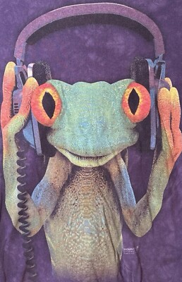 The Mountain Shirt Tree Frog Men's S Purple Rainforest