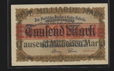 Ludwigshafen am Rhein 1 miliard marek BASF MM: W11-h Notgeld (649-F