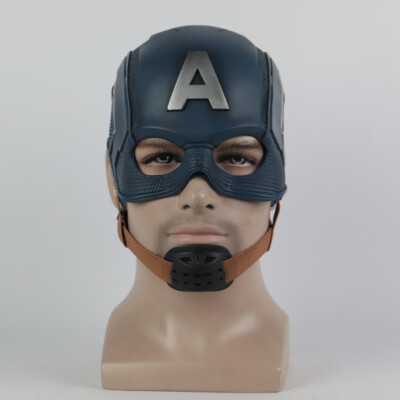 Captain America Mask Cosplay Superhero Adult Soft PVC Helmet Halloween  Props New