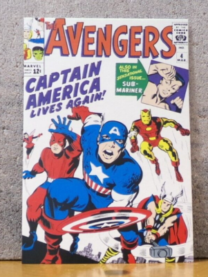 VINTAGE MARVEL COMIC BOOK ART POSTCARD THE AVENGERS CAPTAIN