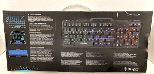 Enhance Infiltrate KL2 Multi-Color LED Gaming Keyboard - Brand New! - Picture 2 of 3