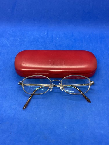 Vintage Elle Eyeglasses Frame Women's Gold Tone Full Rim 50-18-120 With Case 6 - Picture 2 of 12
