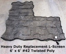 Jones-Sports 6' x 6' L-Screen 60-Ply Replacement Net Batting Baseball Pitching