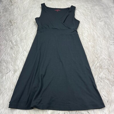 Eddie Bauer Women's S Black Empire Surplice Waist Athletic Dress | eBay