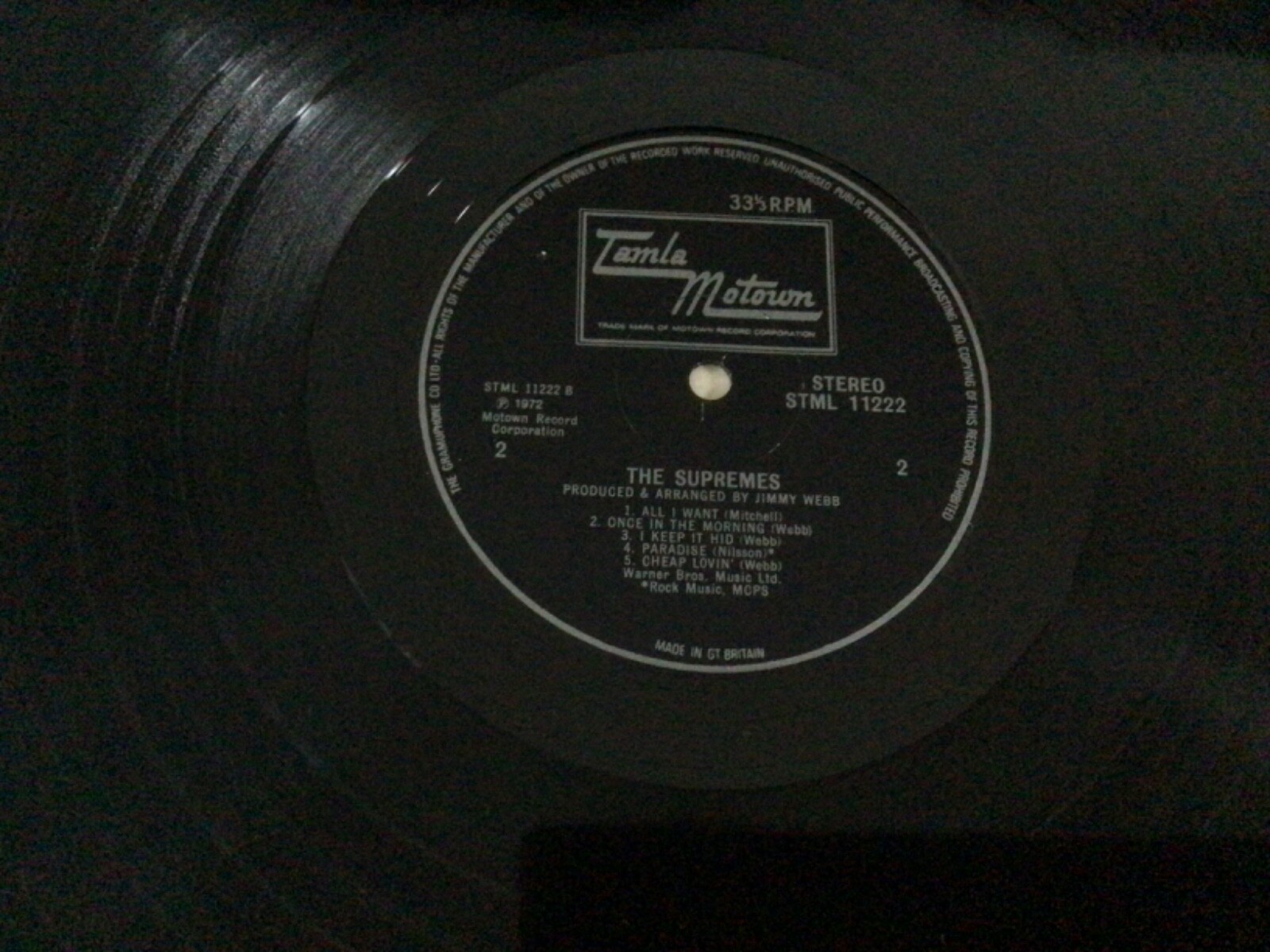 the supremes the supremes produced and arranged by Jimmy b vinyl