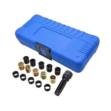 CALIDAKA Spark Plug Repair Kit 16Pcs Carbon Steel Spark Plug Tap Thread Repai...