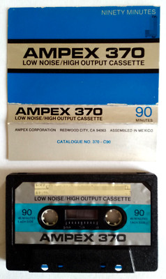 Mc Ampex 370 Musikkassette 90 Minuten Vintage Compact Kassetten Audio Tape gebraucht A