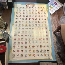 scorpio posters 1999 nintendo pokemon gotta catch em all 22×34 Vintage 150 New