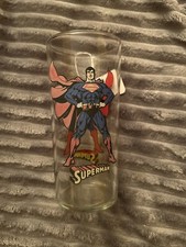 SUPERMAN Glass 1999 DC Comics - Made in U.S.A. - NEW