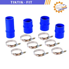 For 2003-2007 Dodge Cummins Intercooler Boot Kit Silicone Hose with Clamps Blue