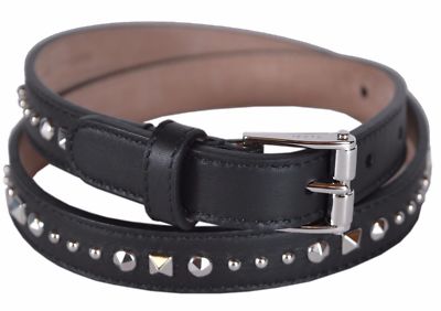 NWT GUCCI STUDDED LEATHER SKINNY BELT SZ 30 75 MADE IN ITALY  display picture 1