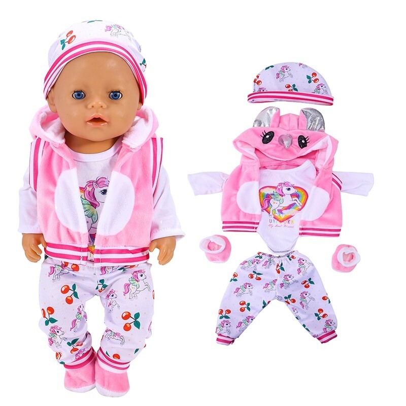 Baby Born doll clothes 5 piece set hat jacket top pants and booties eBay