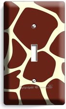 GIRAFFE SKIN PATTERN ANIMAL PRINT SINGLE LIGHT SWITCH WALL PLATE BABY NURSERY