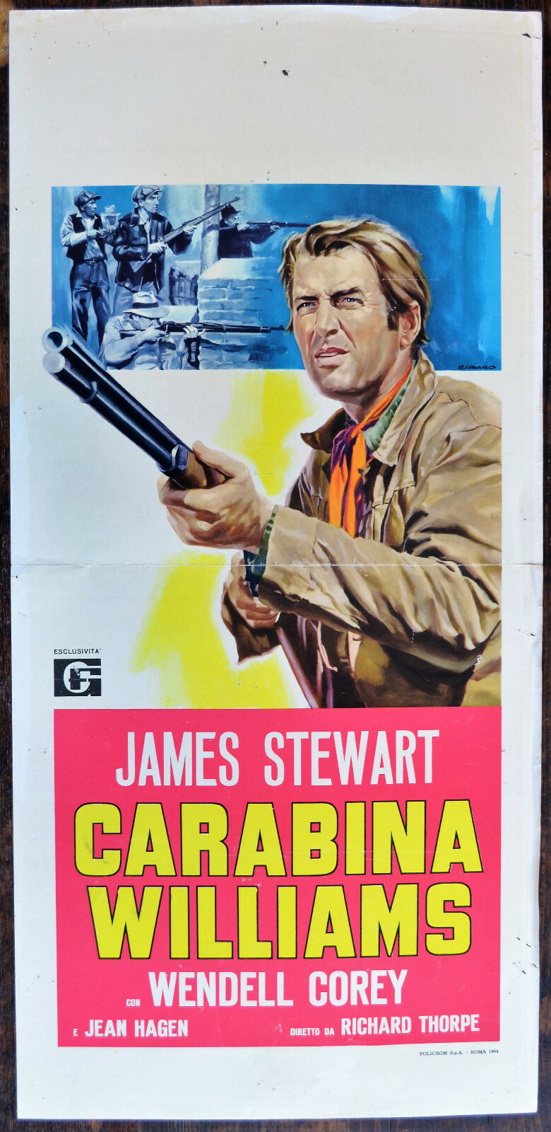 Locandina originale film Carabina Williams (1952) - Regia di Richard Thorpe