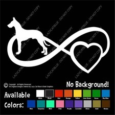 Great Dane Infinity Symbol Decal Sticker Giant Dog Breed Pet Show Life Love Paw