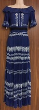 SELF-PORTRAIT Flower Spell Off-The-Shoulder Chiffon Maxi Dress - UK 4/US 0