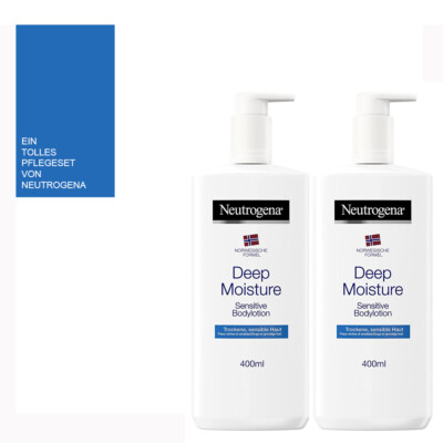2x400ml Neutrogena Deep Moisture Sensitive Bodylotion Parfümfrei
