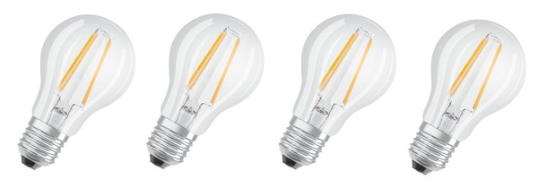 4X Osram Led Daylight Sensor Filament E27 6,5W = 60W Kaltweiß Eek:G (Spekt A-G)-image