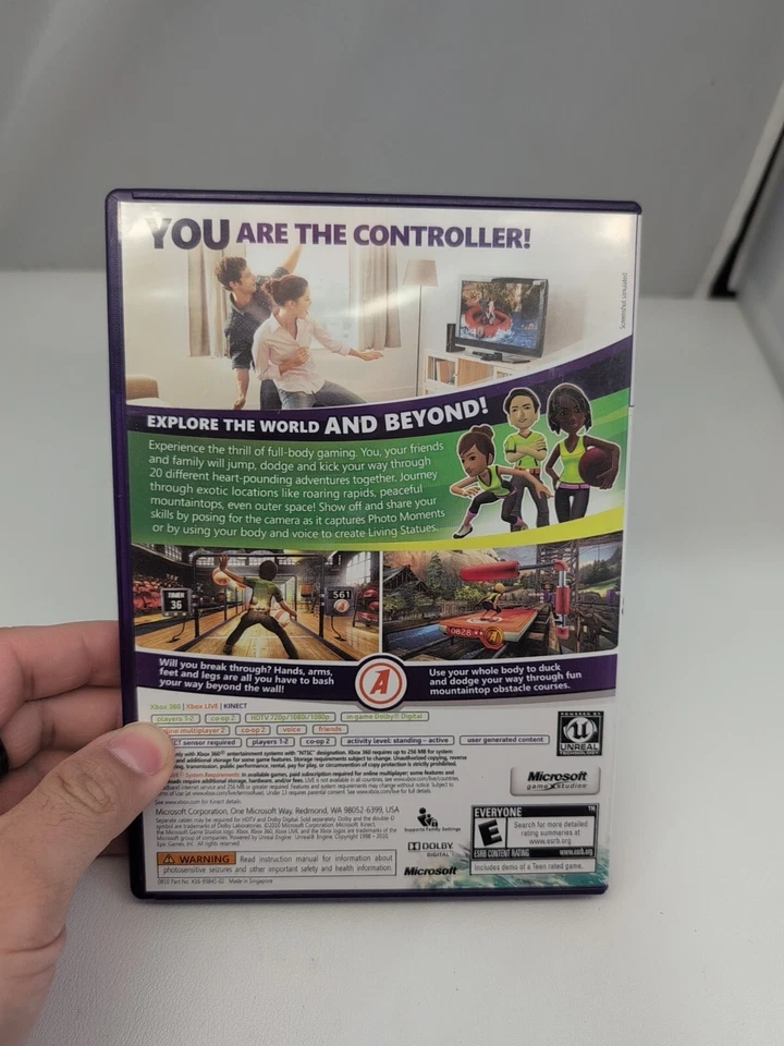 Kinect Adventures! (Microsoft Xbox 360, 2012) Complete In Box - Image 2 of 3