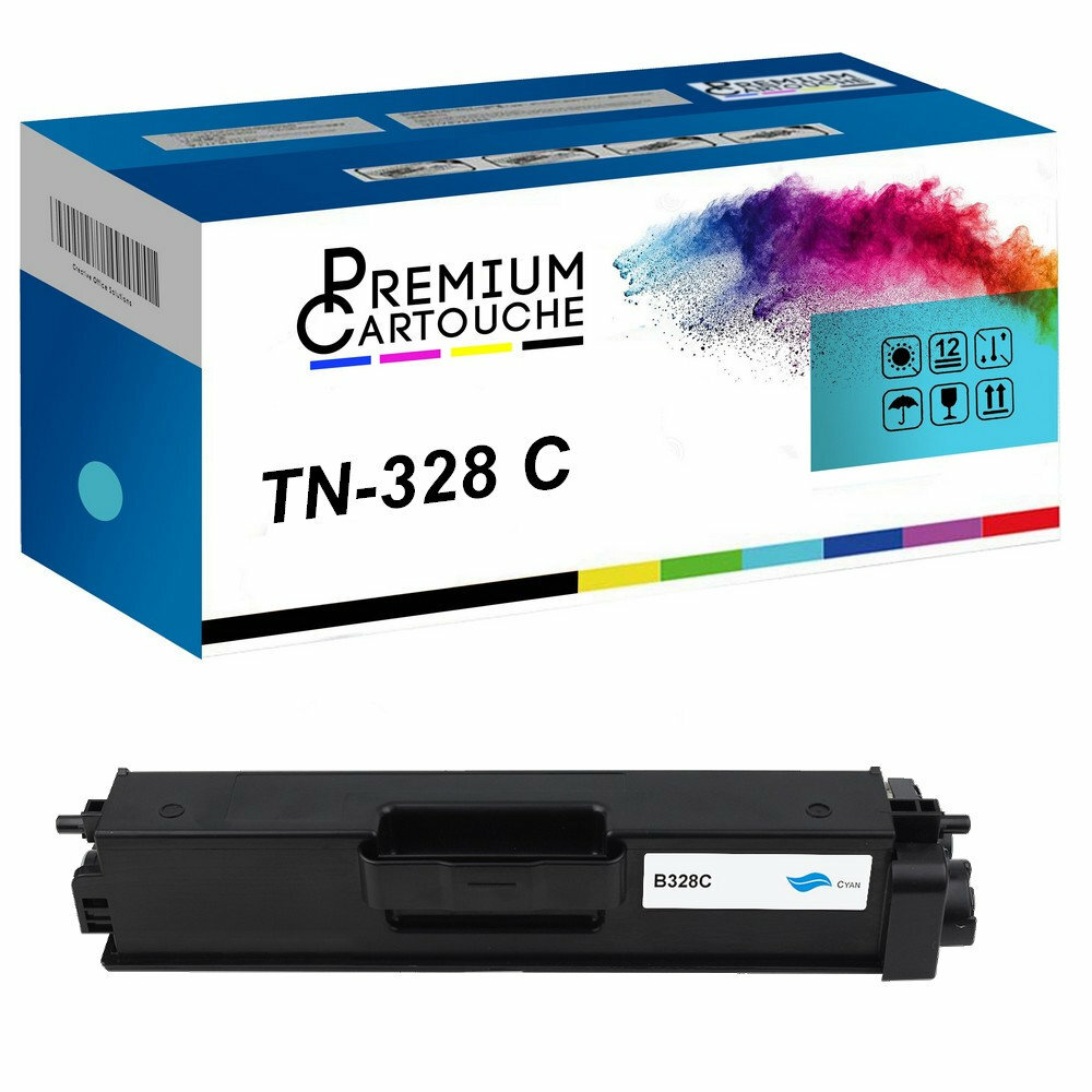 Toner Brother TN-328C compatible cartouche laser cyan pour imprimante