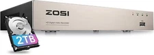 ZOSI Lite H.265+ 8CH 5MP Surveillance DVR 24/7 Recording with Hard Drive 2TB