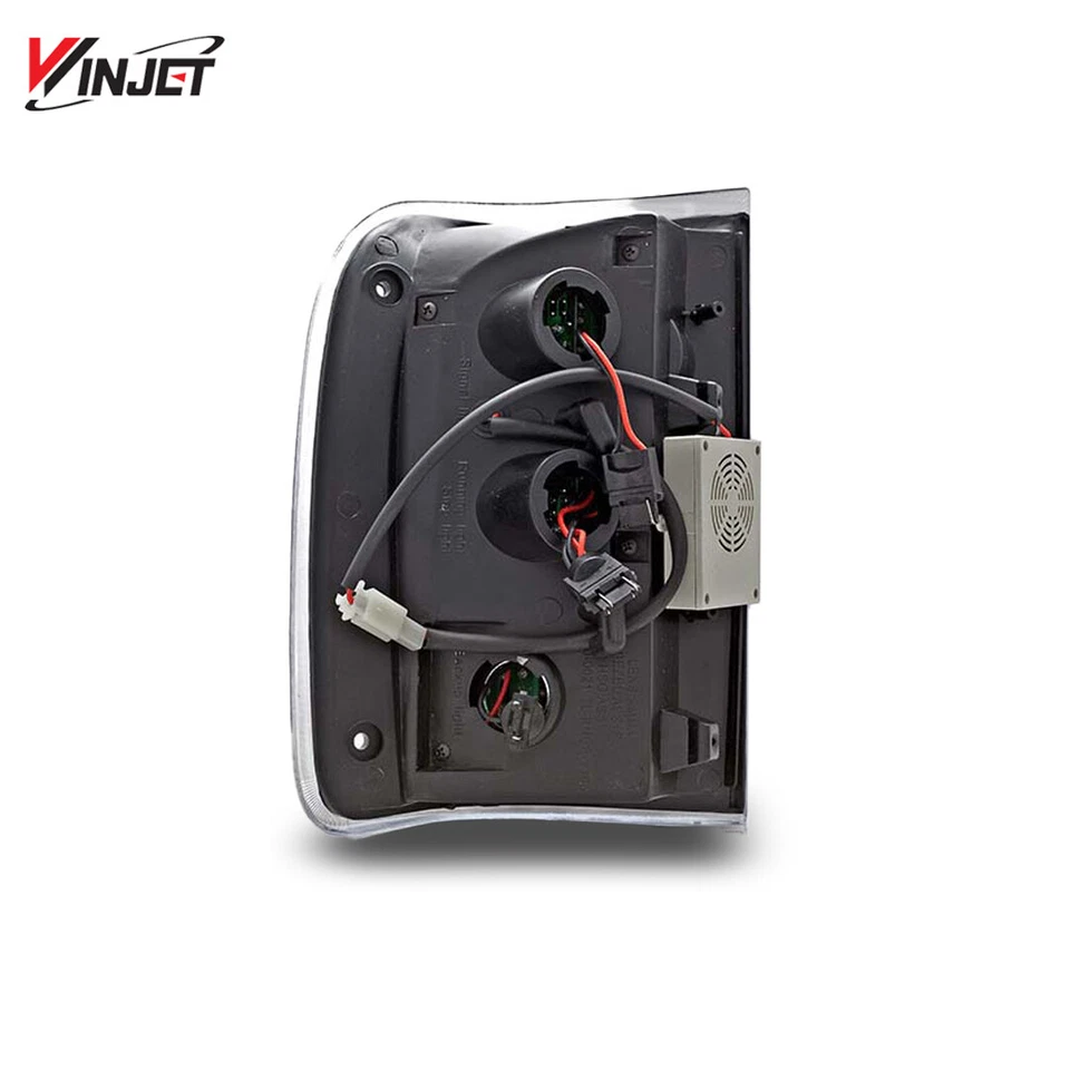 Fits 1993-1997 Ford Ranger LED Tail Lights Black Smoke Rear Brake Lamps Pair Foto 3 de 4