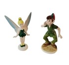Disney Peter Pan Tinker Bell Porcelain Figurines Set Of 2