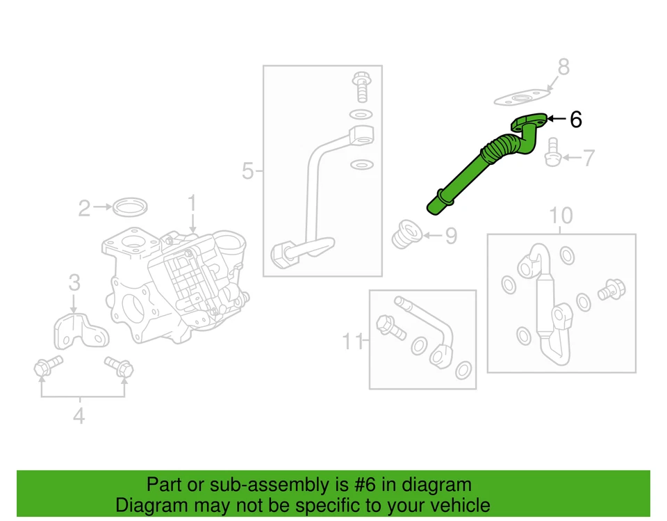 Línea de tubo de salida de aceite turbo diésel GM Van 2016-2022 genuina 2,8 L 12625844 Foto 3 de 4