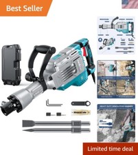 Portable Electric 14.5A Demolition Hammer with Carrying Case and Accessories
