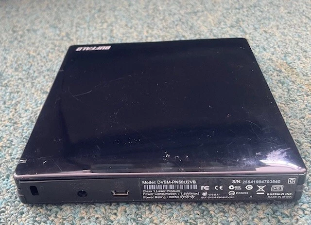 Multi-unidad portátil Buffalo DVSM-PN58U2VB alimentado por USB DVDRW para netbooks Foto 3 de 3