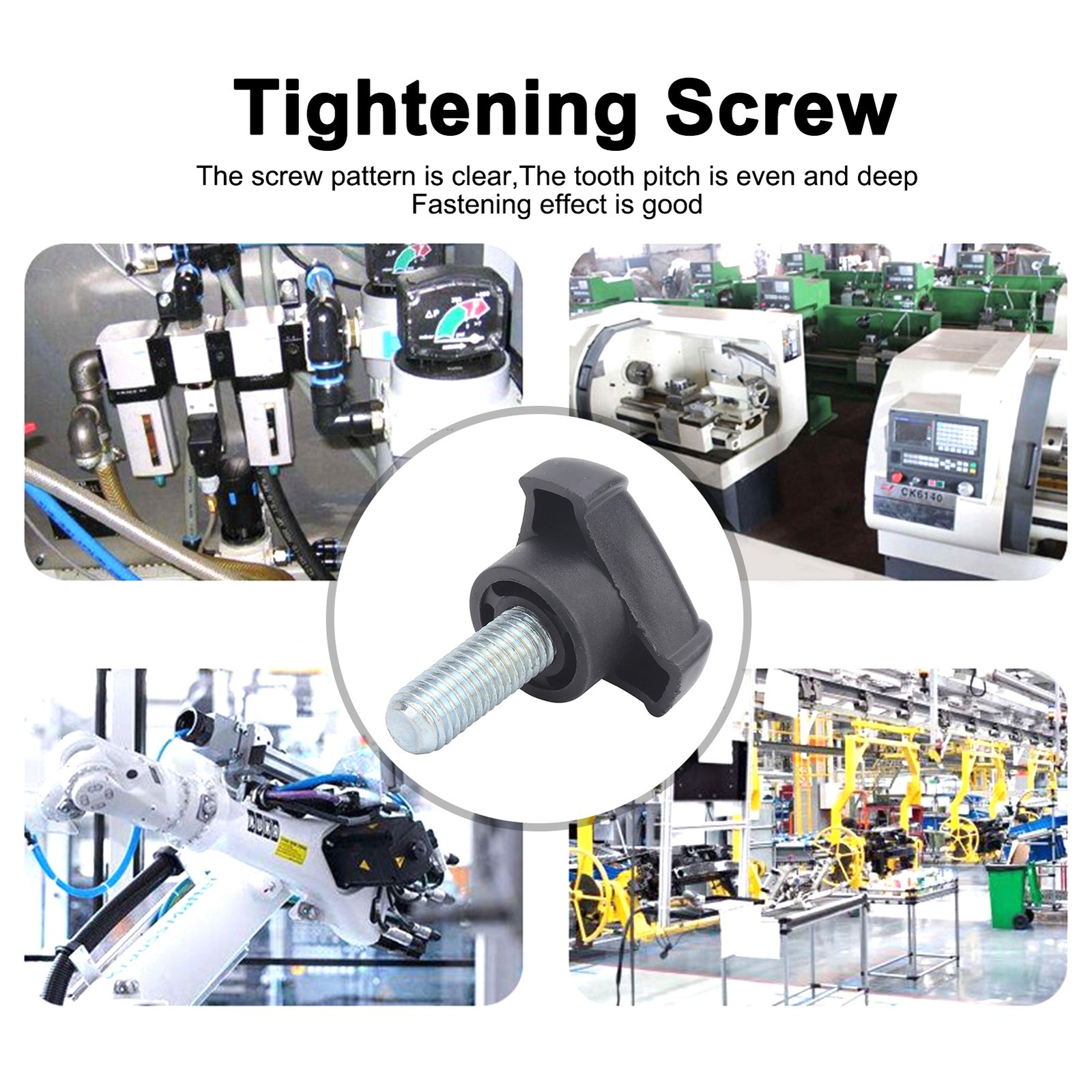 5pcs Triangular Handle Screw Knob Tightening Screw Set Accessory M10 25mm.