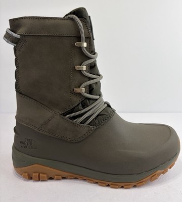 The North Face Yukiona Mid Waterproof Leather Boots Green NF0A3K3B Wmn 10.5 $159