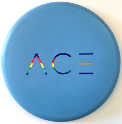 Prodigy ACE BaseGrip M Model S - ACE stamp 174g Scaled Blue W Rainbow Stamp Used