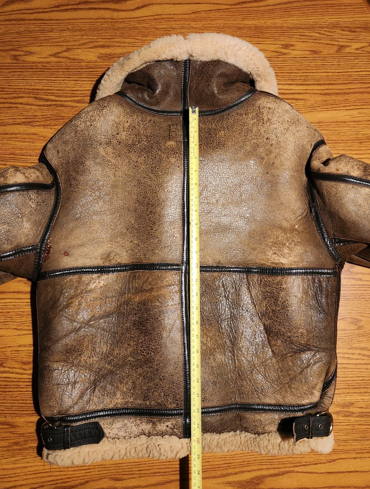 AVIREX B3 BOMBER SHEARLING JACKET Sz 42 AC-17755 Made In USA, GUC image 16