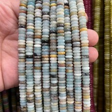 2x6mm Natural Amazonite Rondelle Heishi Disc Spacer Beads for Jewelry Making DIY