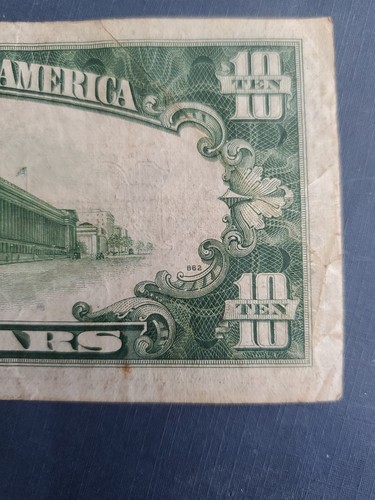 1934-A $10 North African Emergency Issue WWII Note US Paper Currency - Picture 10 of 10