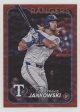2024 Topps Update Red Crackle Foilboard 20/199 Travis Jankowski #US190 10s3
