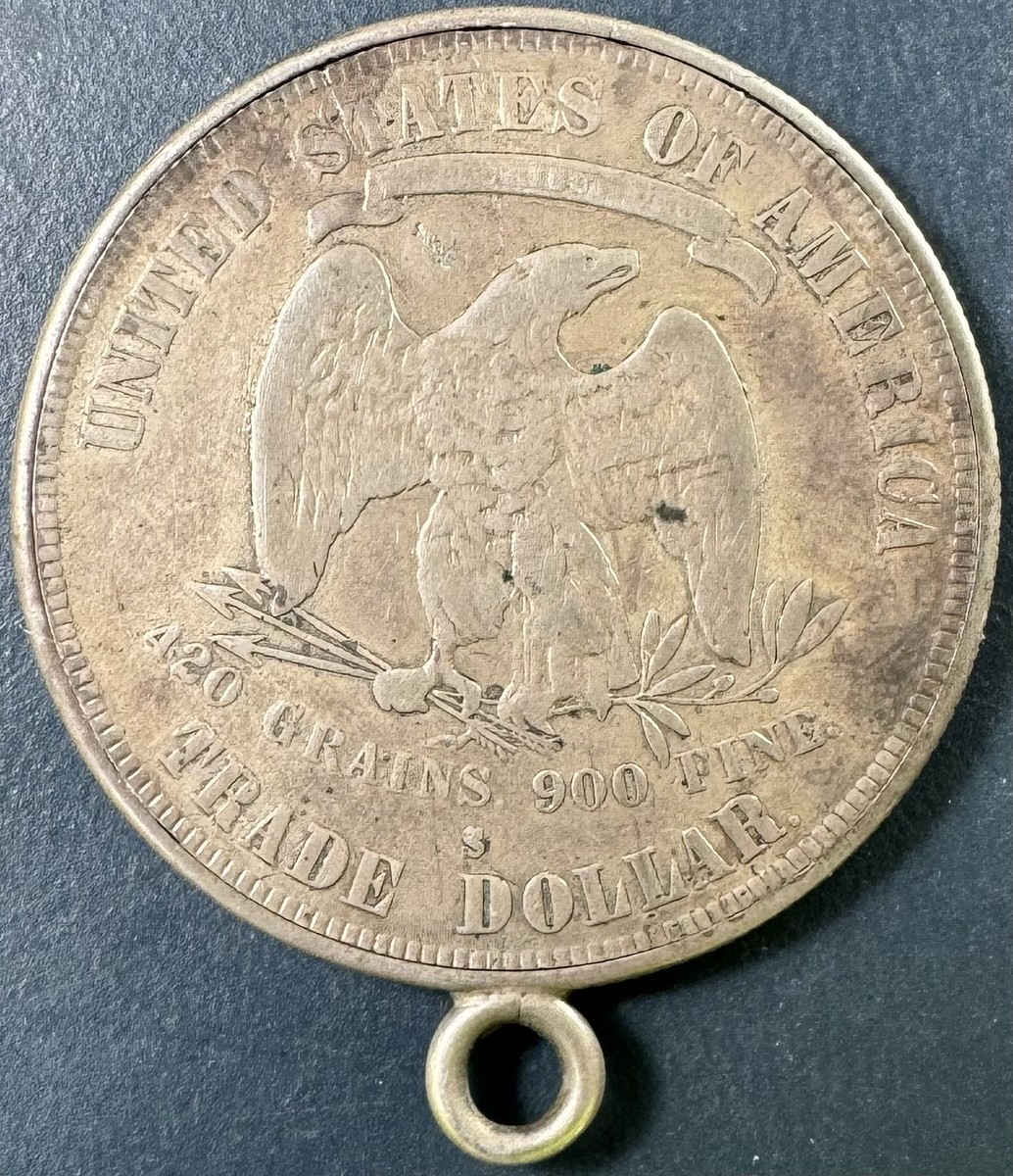 1877 S $1 Trade Silver Dollar, OPIUM BOX Dollar, Working Great 1877 S $1 Trade Silver Dollar, OPIUM BOX Dollar, Working Great